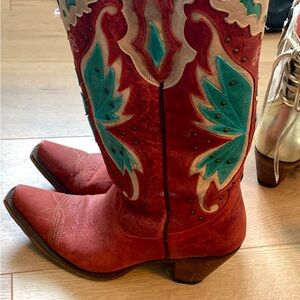 Junk Gypsy Red Butterfly Cowboy Boots- size 9. I’ve only worn these once.